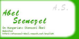 abel stenczel business card