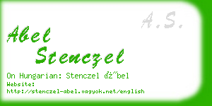 abel stenczel business card
